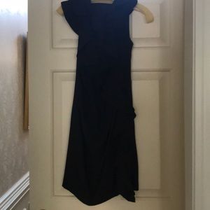 Anthropologie-Eva Franco black ruffle dress size 0